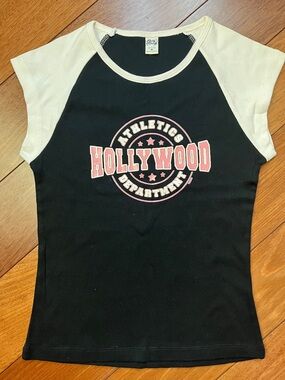 NWOT Vintage 90s Glitter Logo Baby Tee